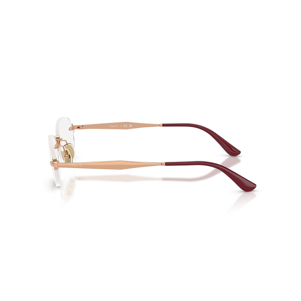 Thumbnail: VOGUE 4343 5152 - Gold Oval Eyeglasses for Women