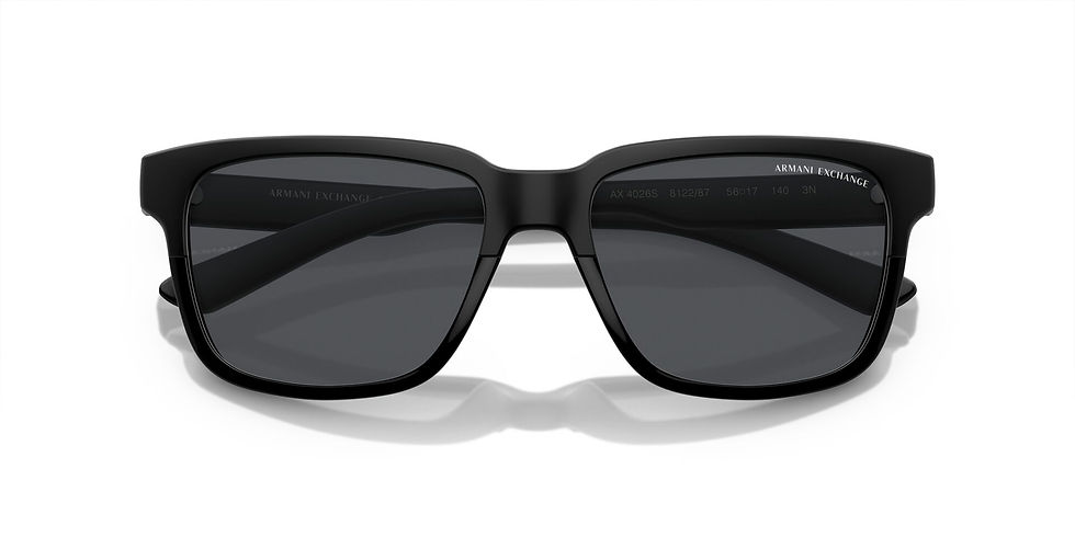 Thumbnail: ARMANI EXCHANGE 4026S 812287 - Black Square Sunglasses for Men