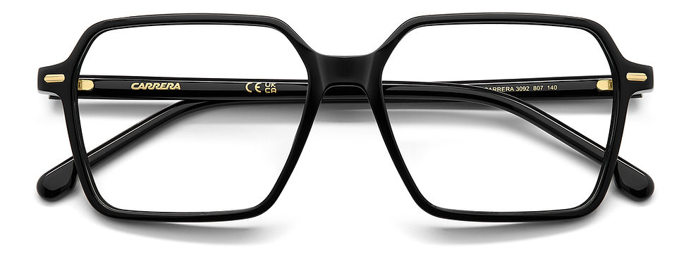 Thumbnail: CARRERA CARRERA 3092 807 - Black Square Eyeglasses for Women