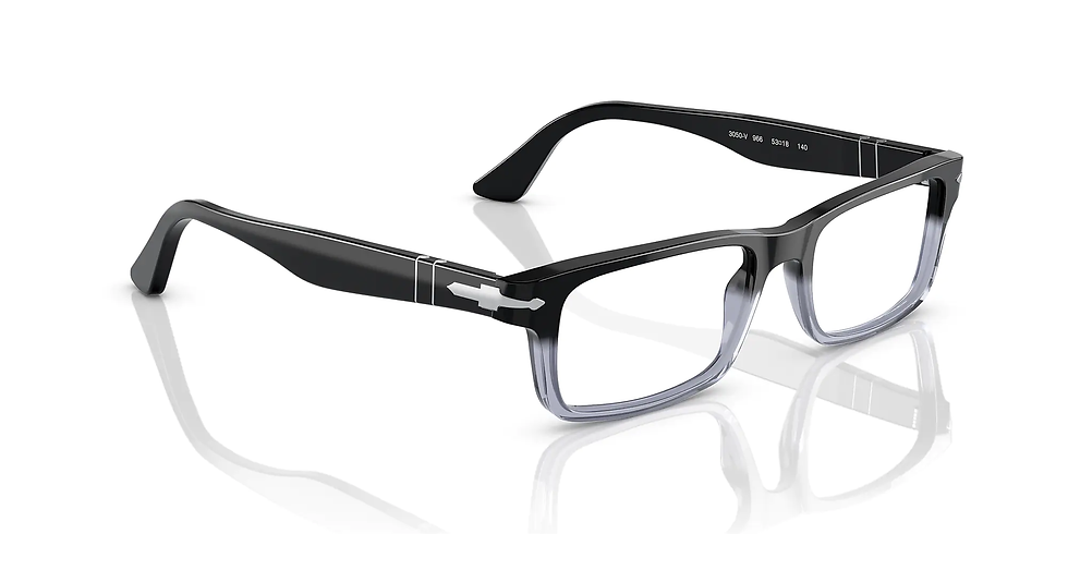 Thumbnail: PERSOL 3050V 966 - Black Rectangle Eyeglasses for Men