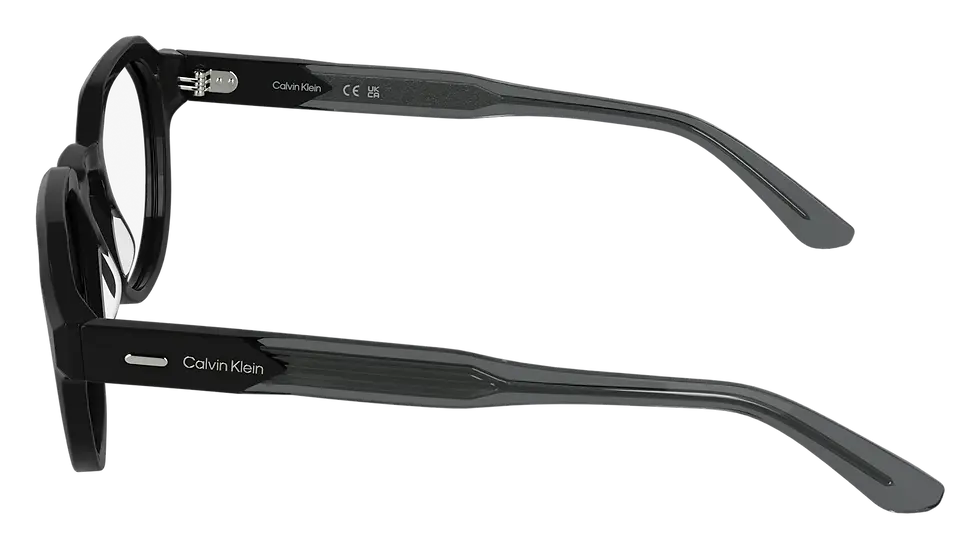 Thumbnail: CALVIN KLEIN 25545 001 - Black Round Eyeglasses for Men