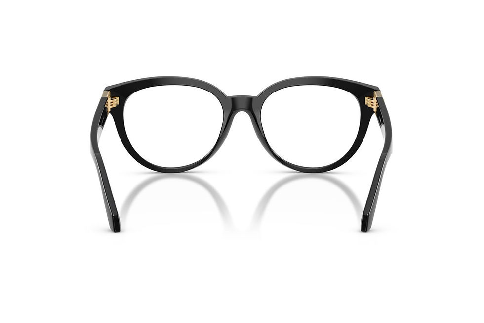 Thumbnail: VERSACE 3384 GB1 - Black Round Eyeglasses for Women
