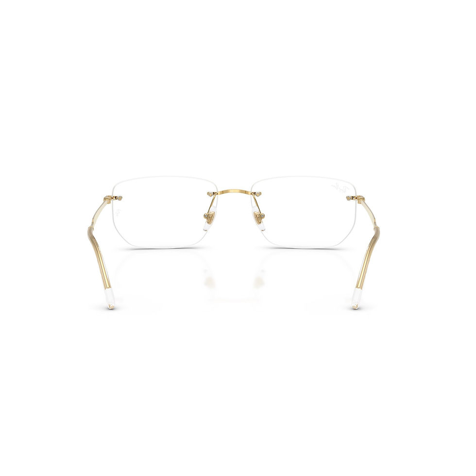 Thumbnail: RAY BAN 3768V 2500 - Gold Rectangle Eyeglasses for Men