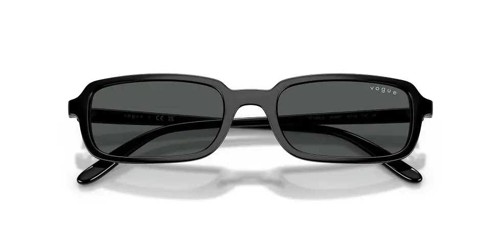 Thumbnail: VOGUE 5666S W44/87 - Black Rectangle Sunglasses for Women