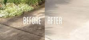 sidewalk before and after pressure washing in Deltona FL