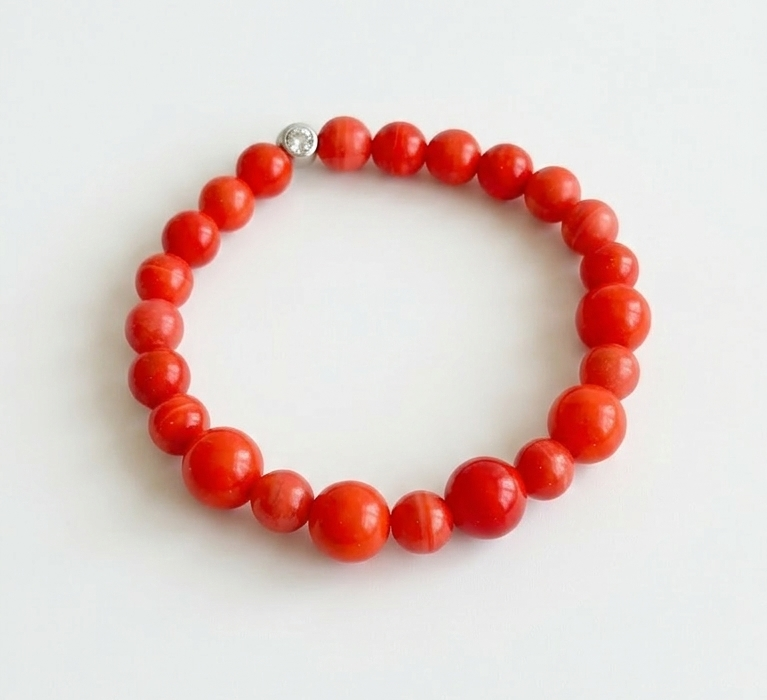 Miniatura: Pulsera de Piedra Naural Coral ROJO