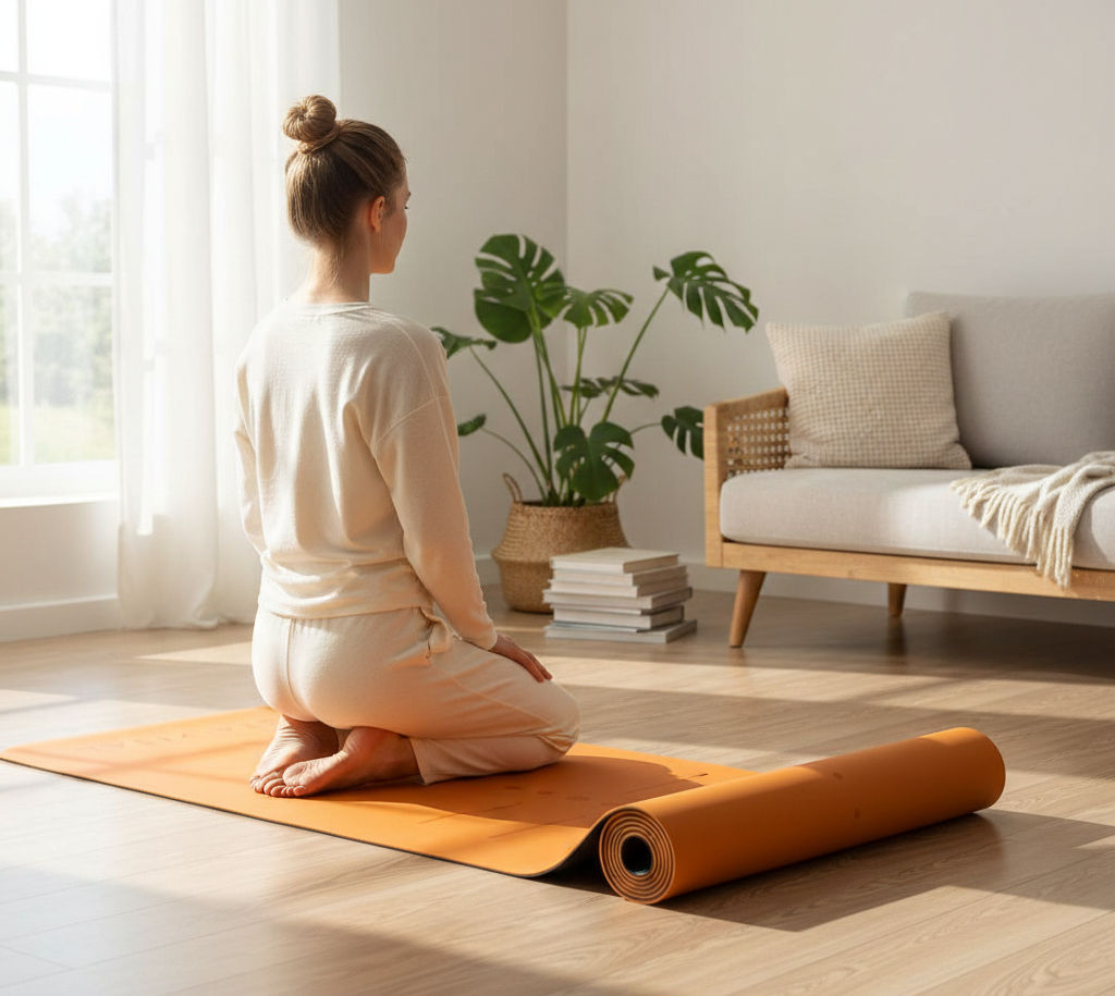 Mat de Yoga Premium Rubber Pro naranja