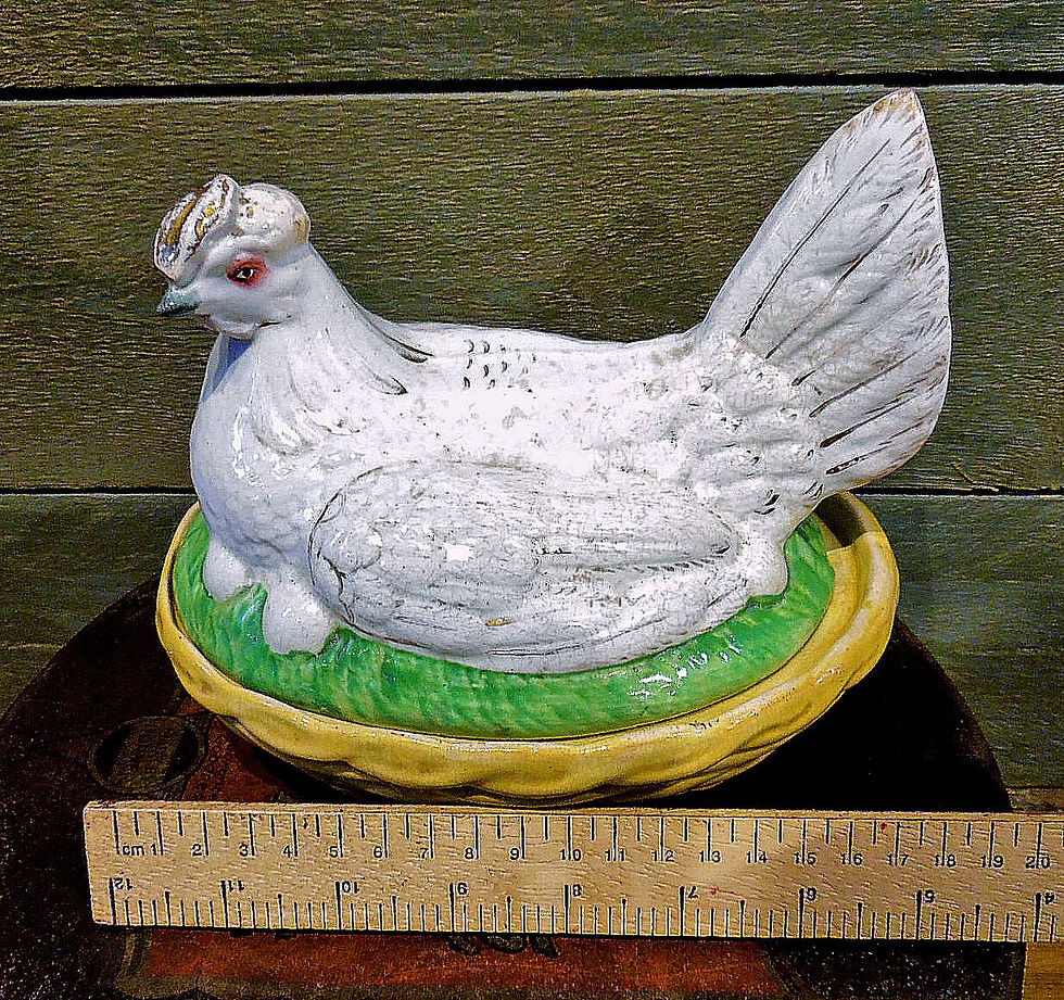 Thumbnail: Staffordshire Pottery Hen