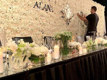 Flower wall backdrop