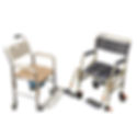 Commode shower chairs designed for safe and comfortable bathing and toileting, featuring sturdy frames and easy-to-clean surfaces