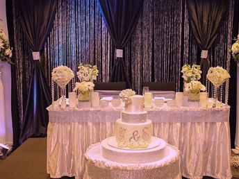 Crystal curtain backdrop