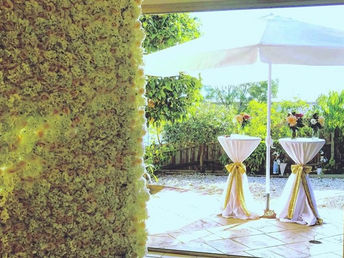 Flower wall entrance
