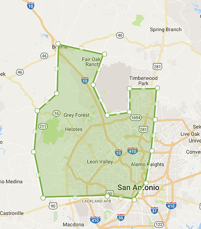 Map of service area