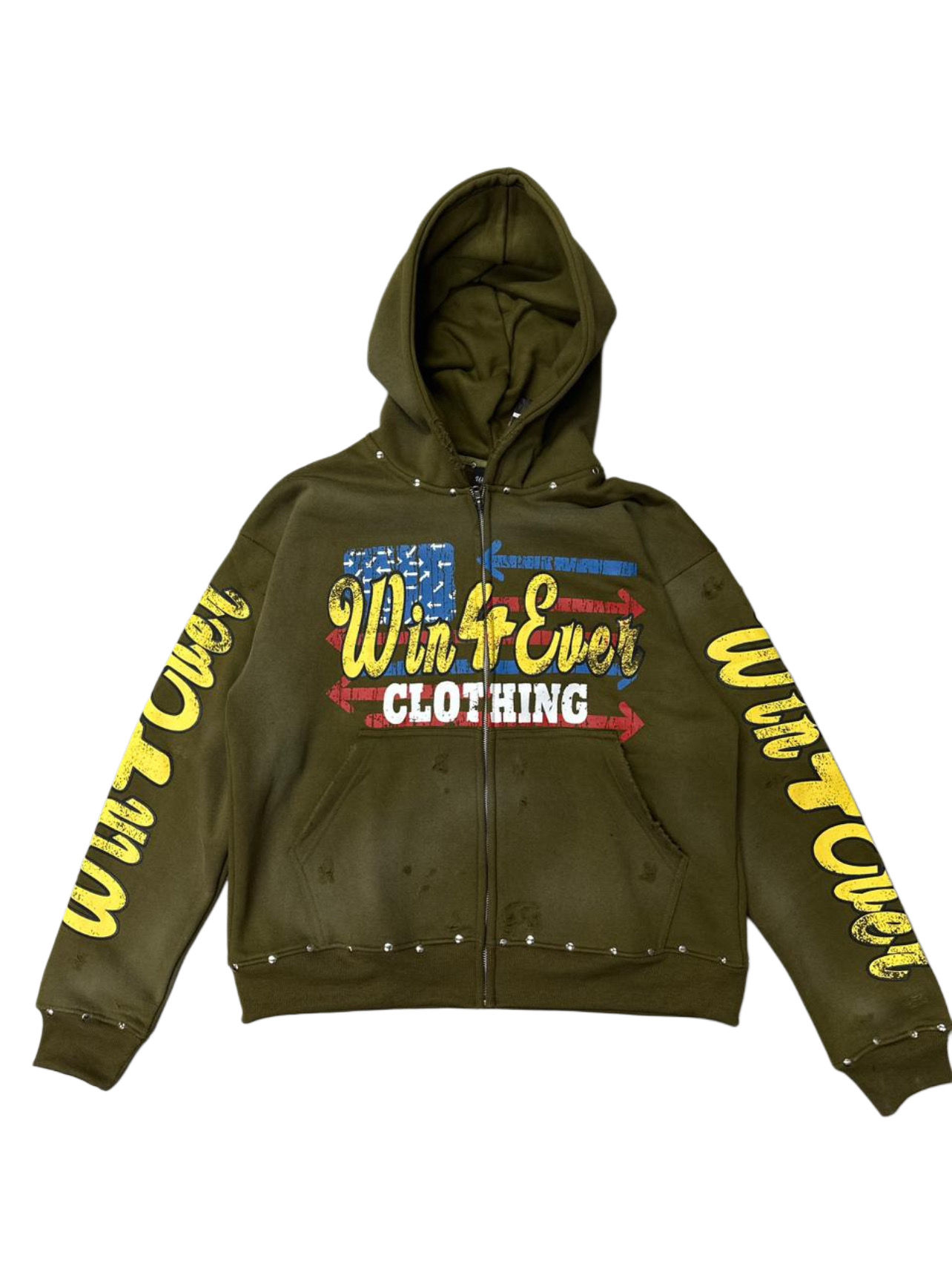 GREEN HEAVY STONE EMBELLISHED JACKET