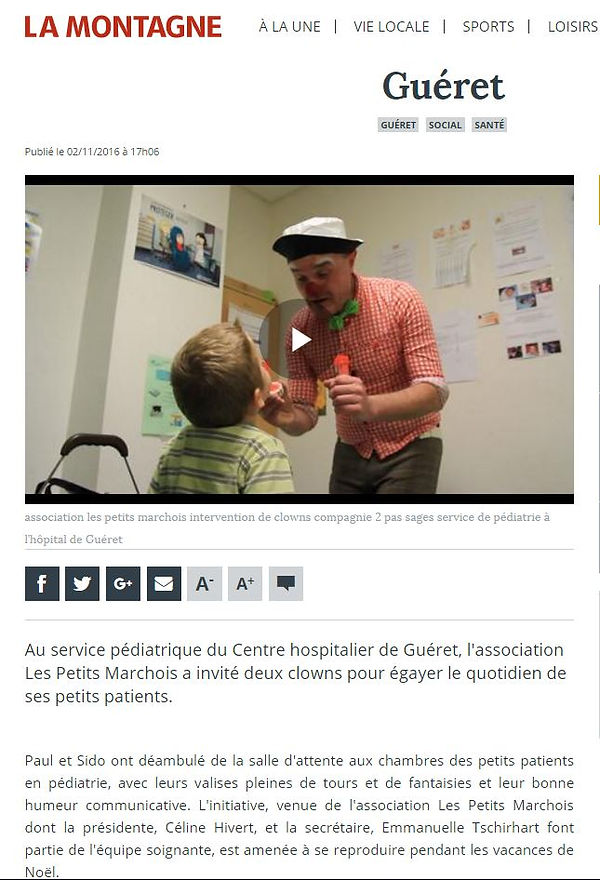 Clown à l'hôpital Auvergne