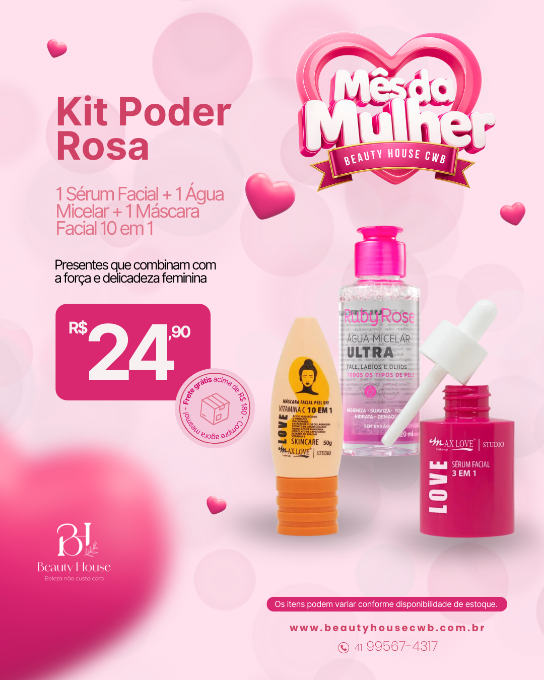 Kit Poder Rosa 💗