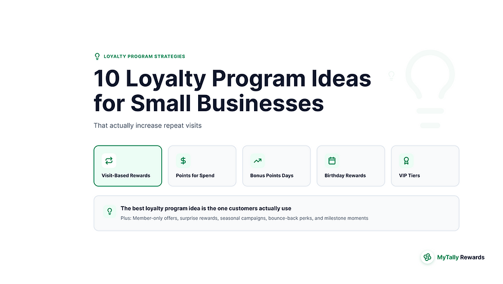 10 loyalty program ideas for small businesses that increase repeat visits