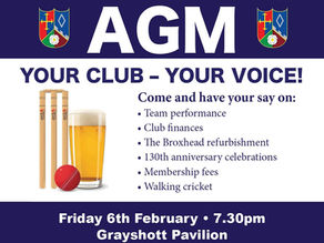 AGM Friday 6th February