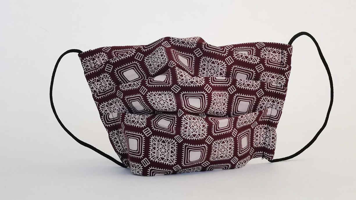 Behelfsmaske Seide - Tiles