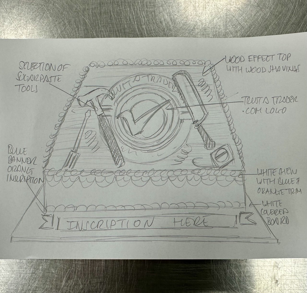 Bespoke round cake with elegant white icing and delicate floral decorations, perfect for celebration in Solihull, West Midlands.