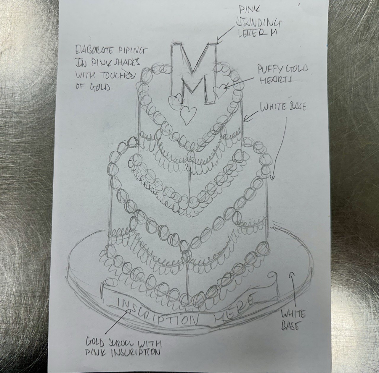 Bespoke single-tier cake with elegant white icing and delicate floral decorations, crafted in Solihull, West Midlands.