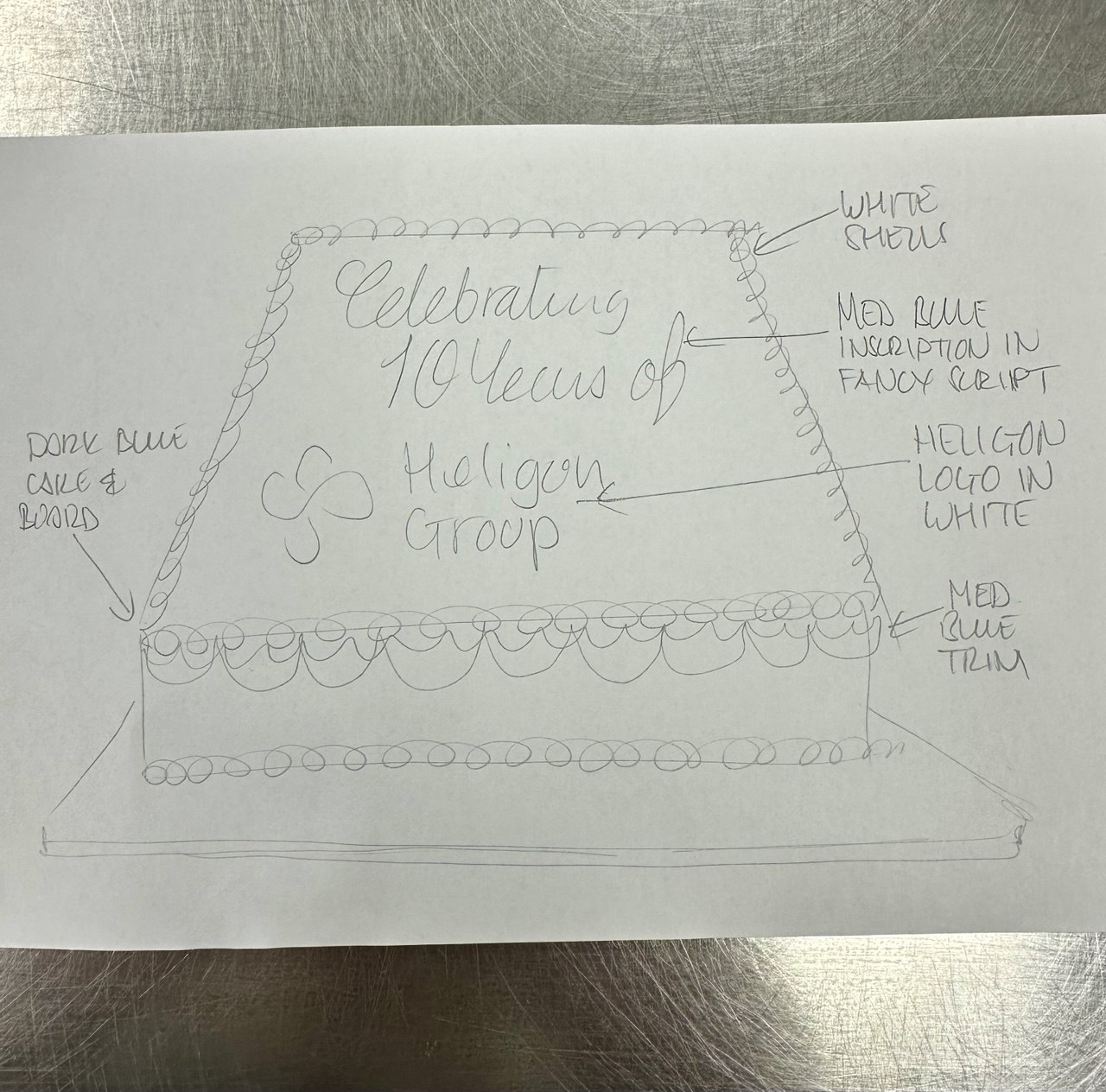 Bespoke celebration cake with intricate floral icing and gold accents, crafted in Solihull, West Midlands.