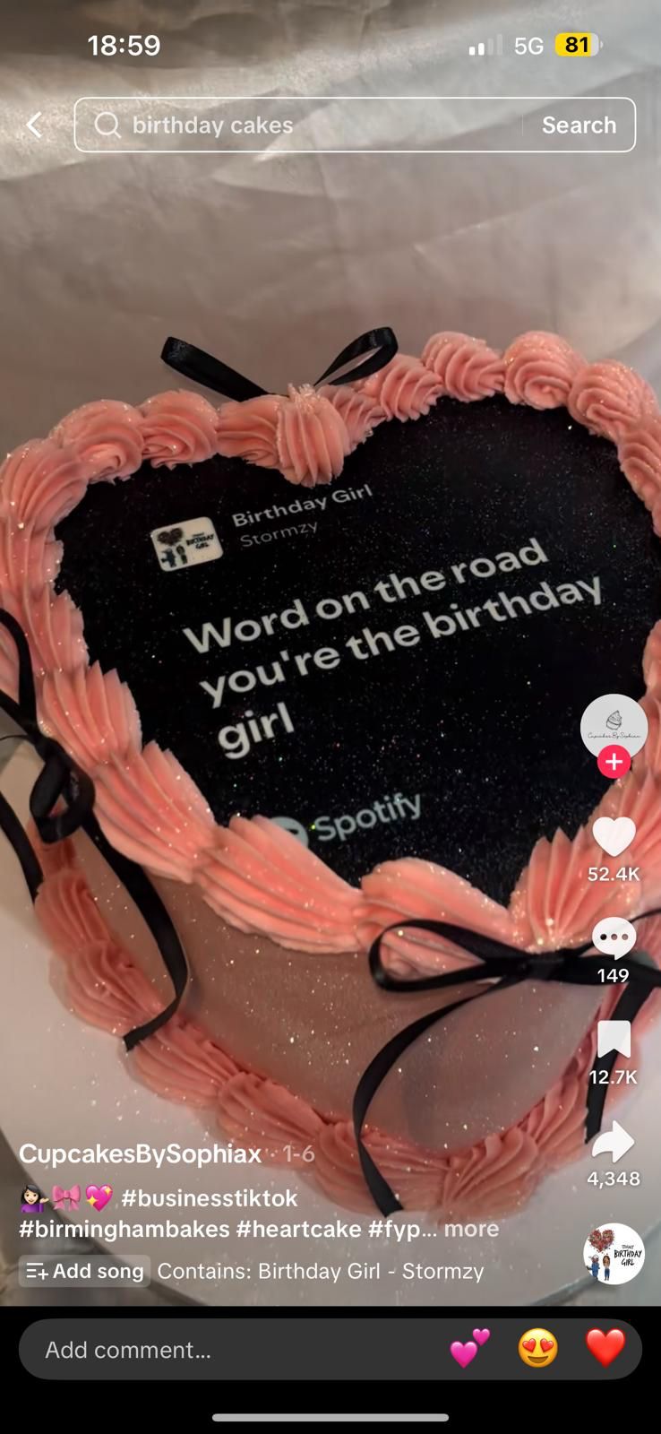 Bespoke celebration cake with intricate floral design and gold accents in Solihull, West Midlands.