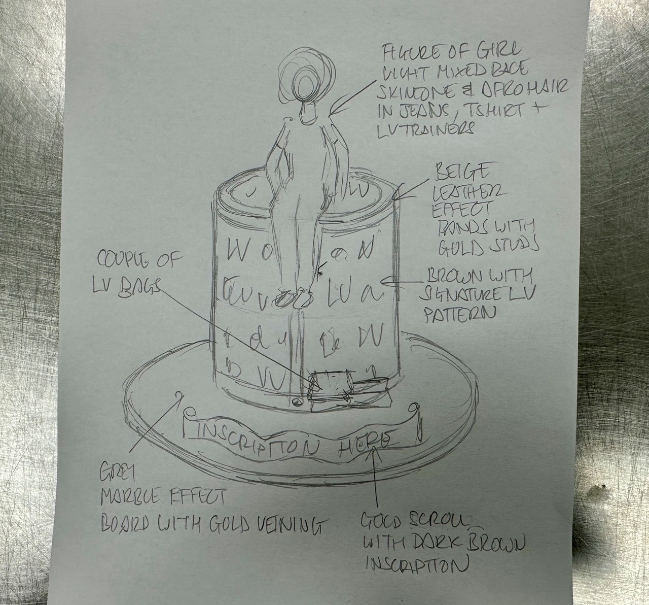 Bespoke single-tier celebration cake with elegant piping and “Just for you!” message, Solihull, West Midlands.