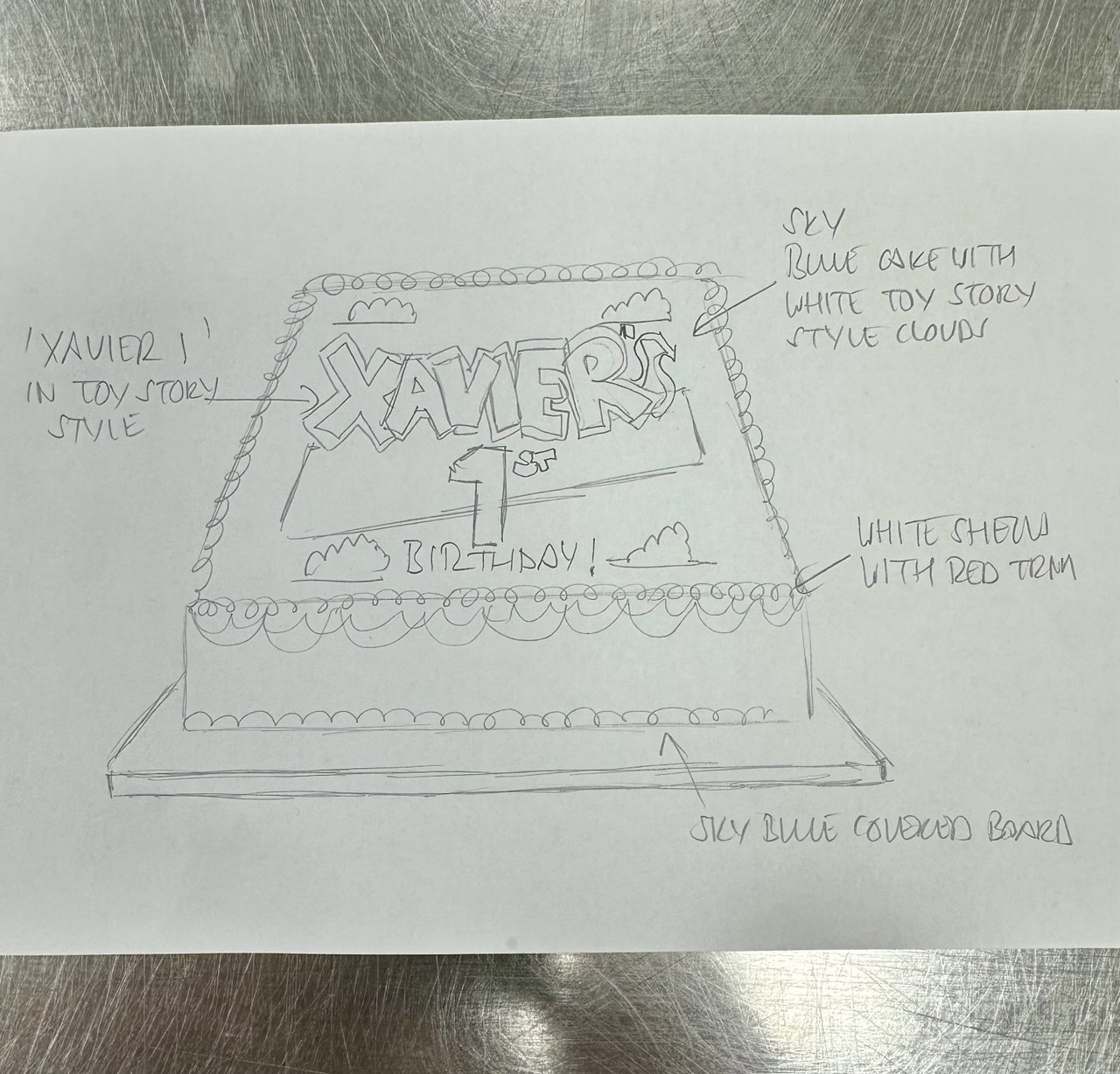 Bespoke celebration cake with intricate floral designs and gold accents in Solihull, West Midlands.