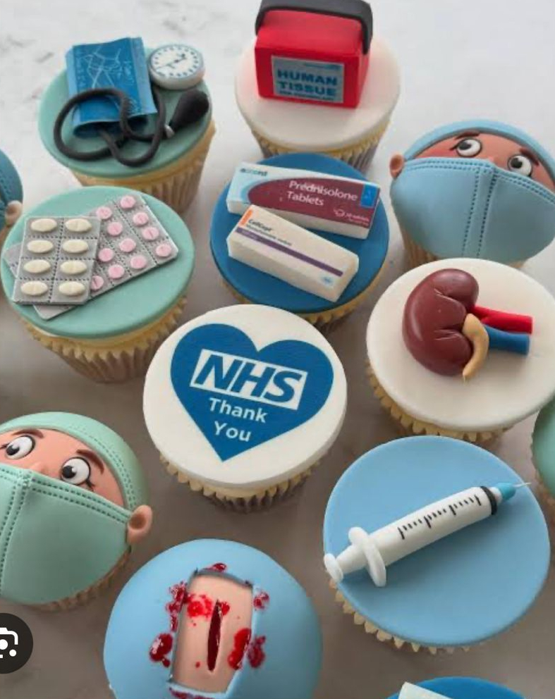 Bespoke cake with colorful icing and intricate floral decorations for celebration in Solihull, West Midlands.