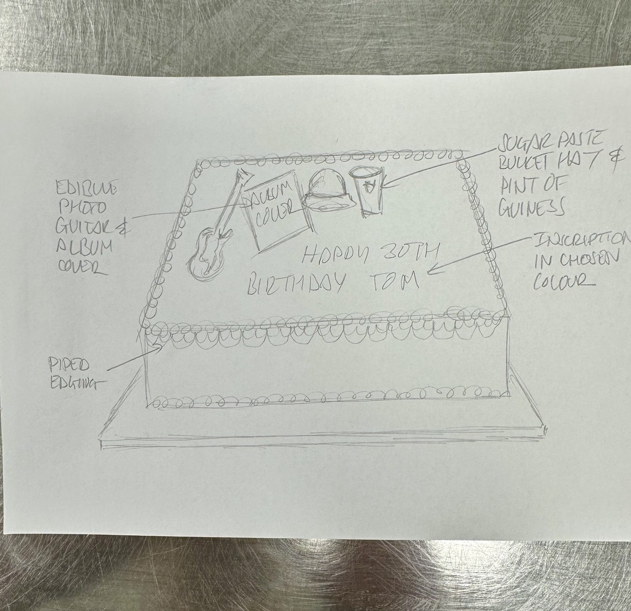 Bespoke cake with intricate floral icing and delicate piping, perfect for celebration in Solihull, West Midlands.