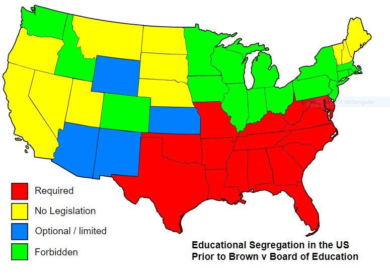 Segregation in the early 1950s