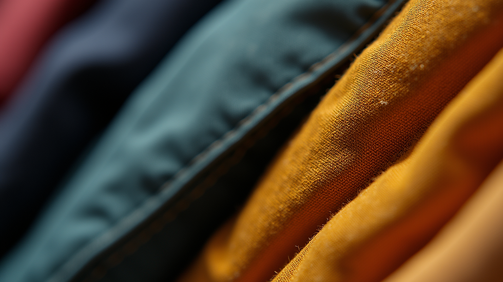 Close-up view of fabric textures used in bespoke streetwear