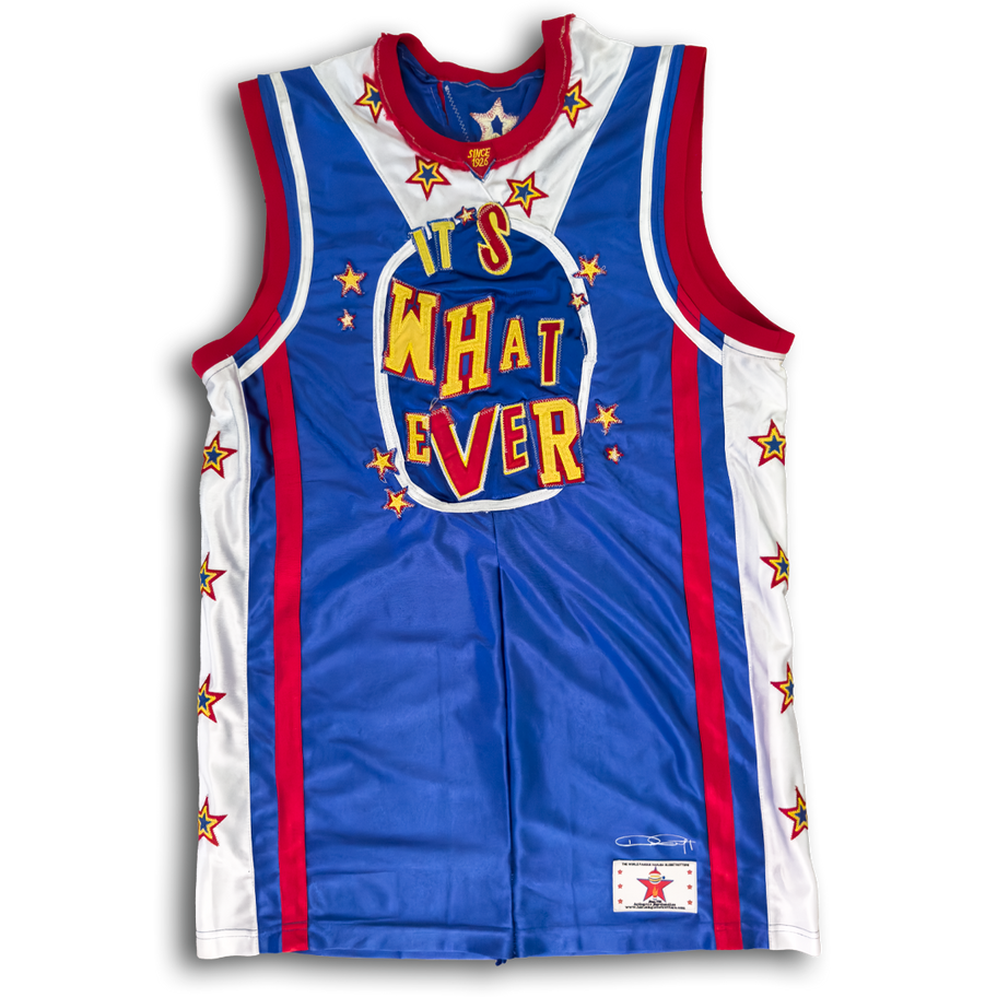 It's Whatever x Globe Trotters Volume 25 authentic vintage up-cycled basketball jersey front
