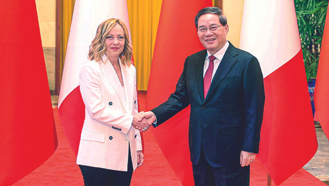 李强同意大利总理梅洛尼会谈