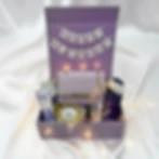 A lavender-themed luxury birthday gift box with handbag, self-care and beauty essentials. Perfect for premium birthdays and thoughtful gifting.