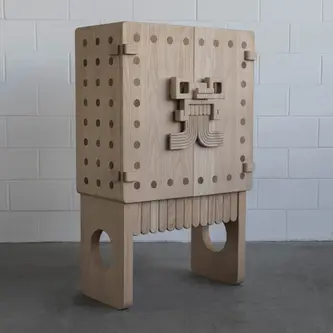 Carved oak cabinet by Obakki