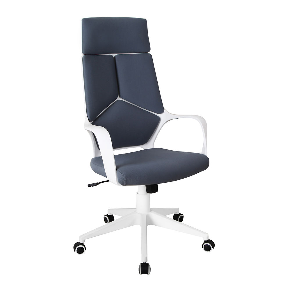 Thumbnail: Techni Mobili Modern Studio Office Chair, Grey/White