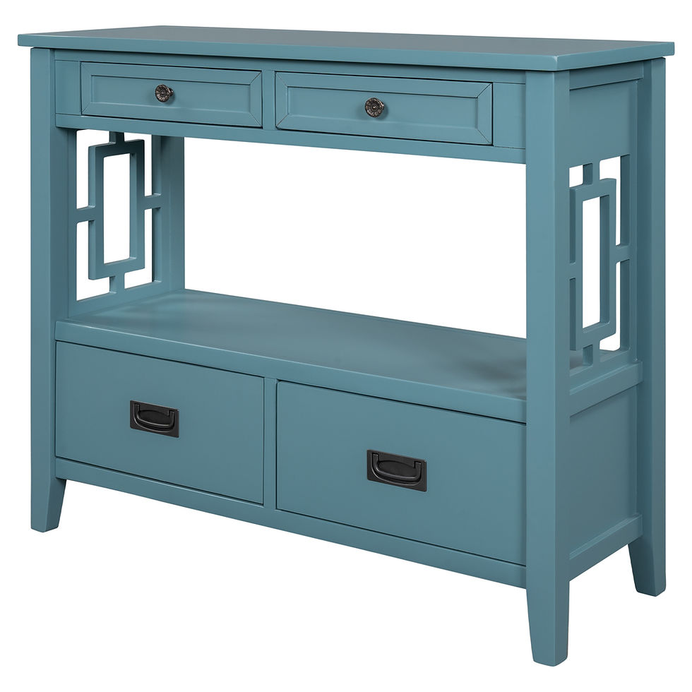 Thumbnail: 36'' Modern Console Table Sofa Table for Living Room with 4 Drawers and 1 Shelf