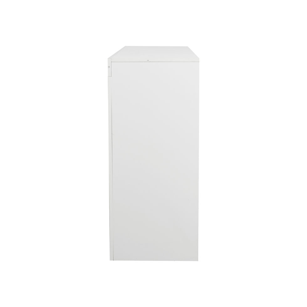 Thumbnail: Living Room Sideboard Storage Cabinet White High Gloss with LED Light, Modern Ki