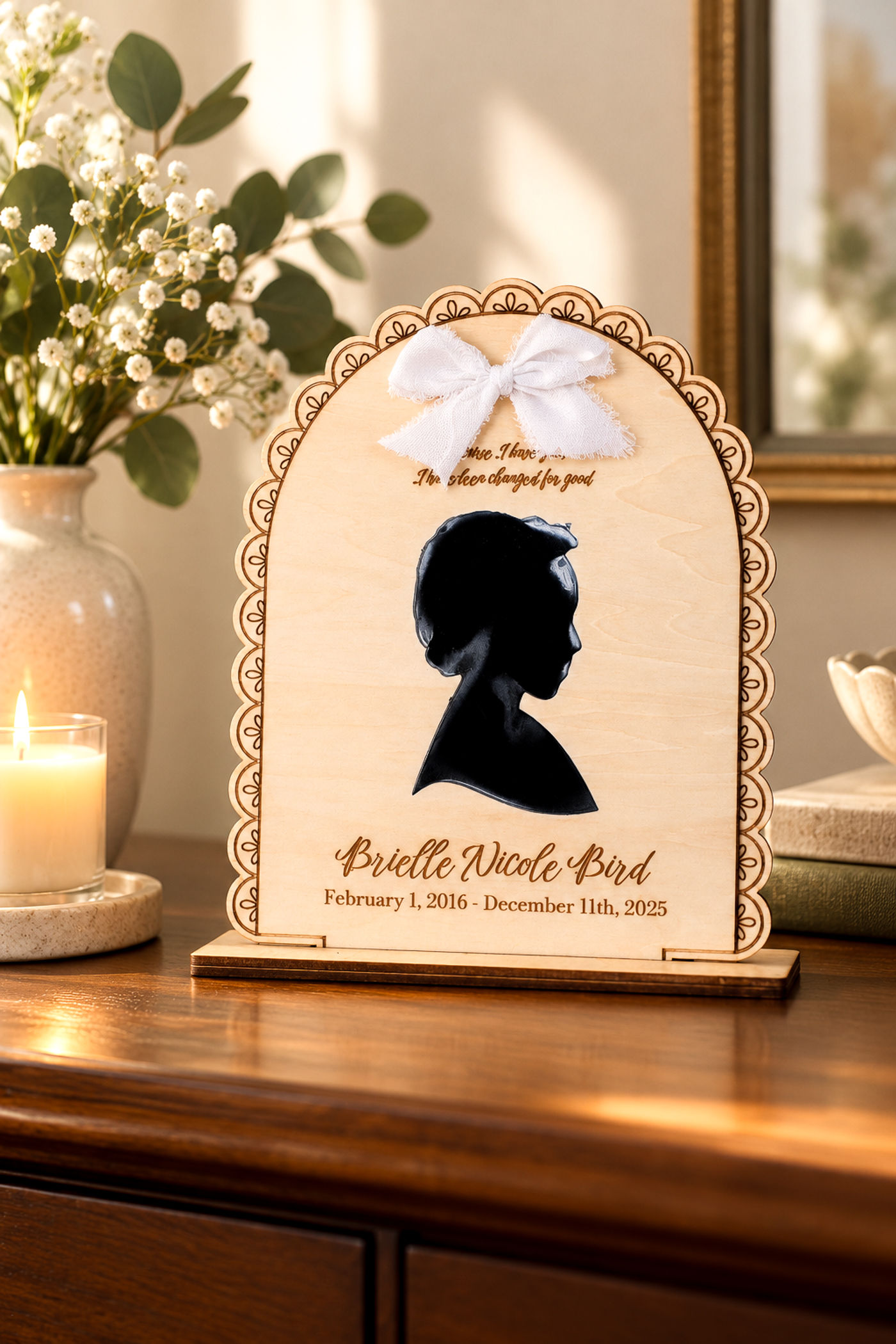 Personalized Child Silhouette Portrait Stand