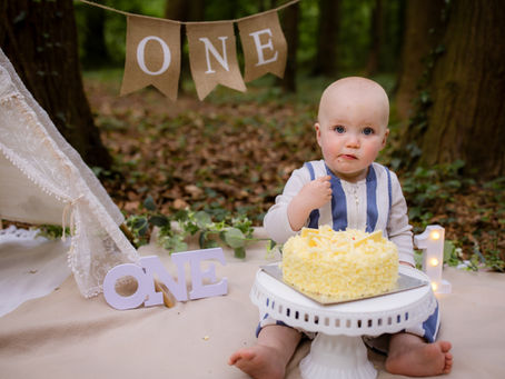 A Woodland First Birthday Session