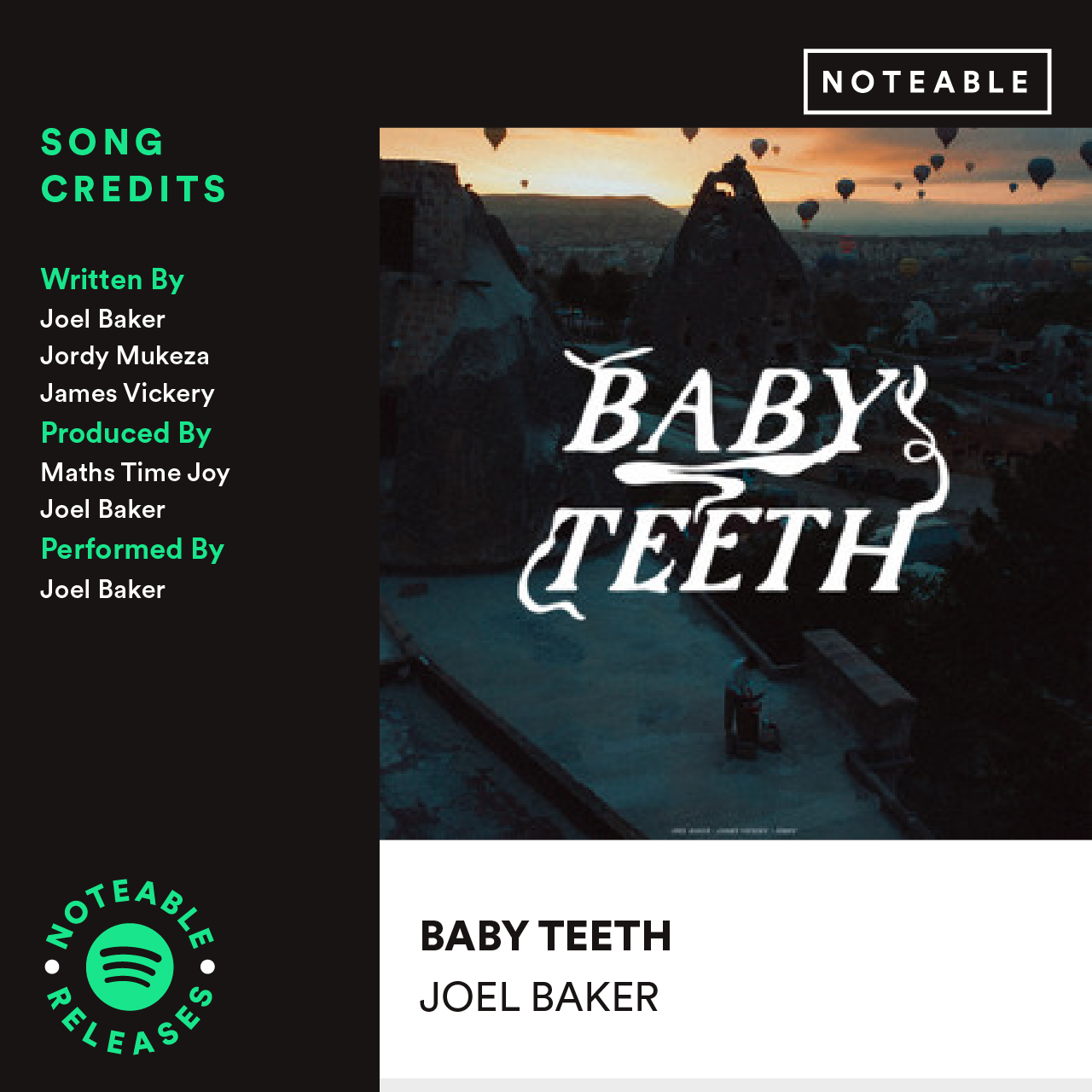 Maths Time Joy co-writes and produces "Baby Teeth" by Joel Baker ft Jordy and James Vickery — Fast Friends