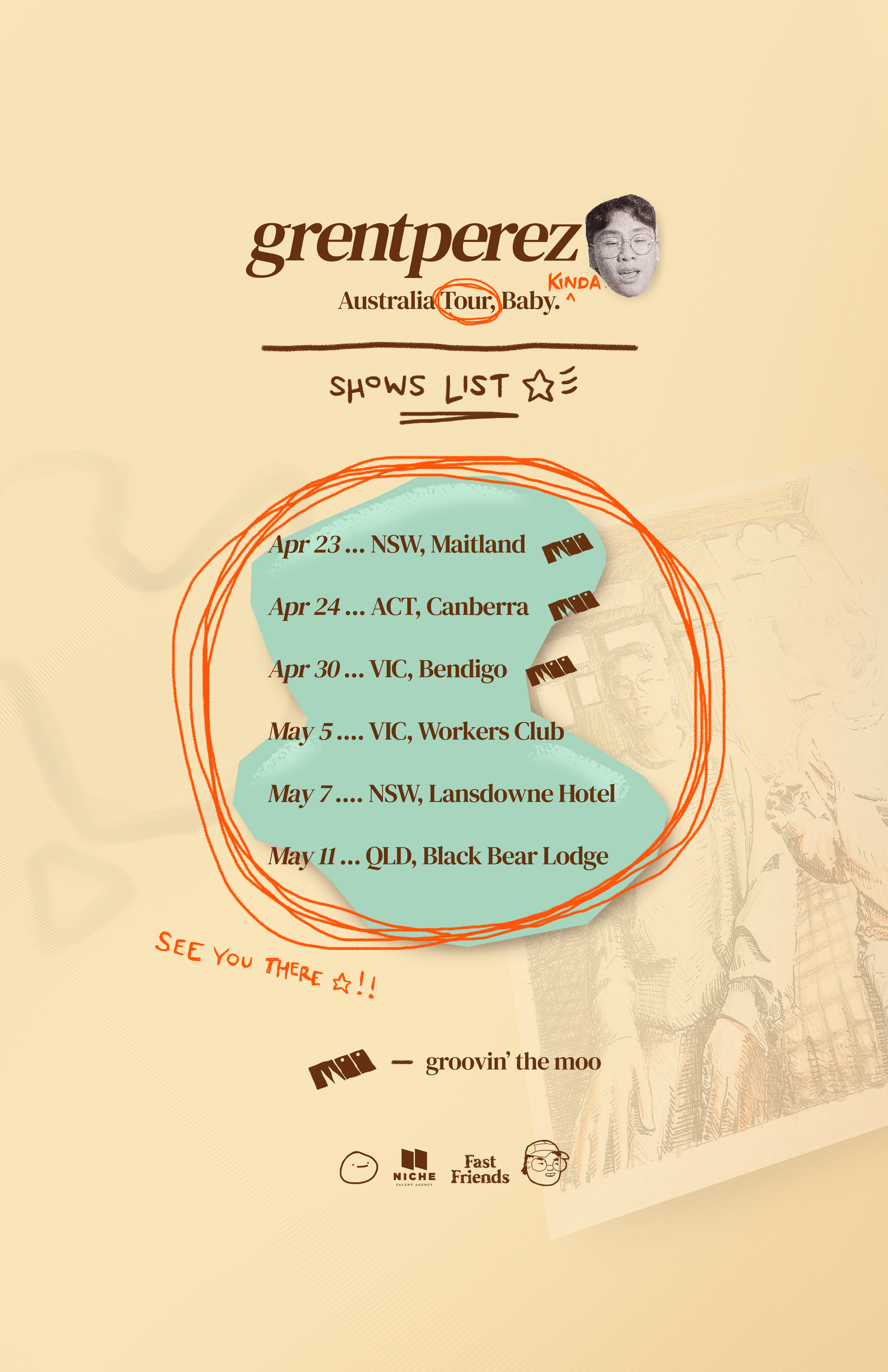 grentperez announces first Australia tour  — Fast Friends