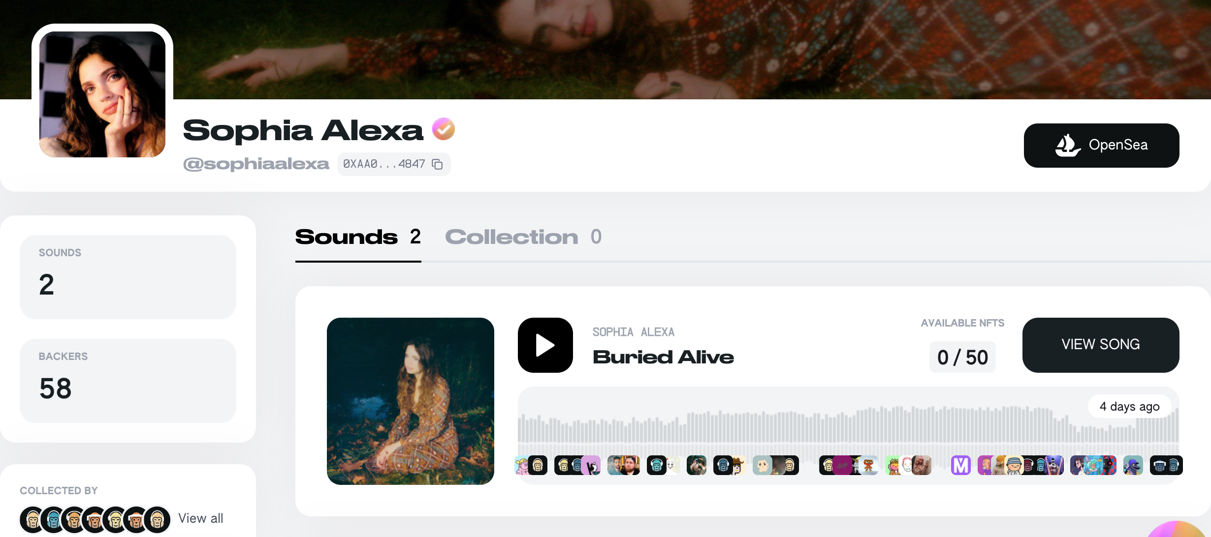 Sophia Alexa's latest NFT drop sells out in 4 minutes  — Fast Friends