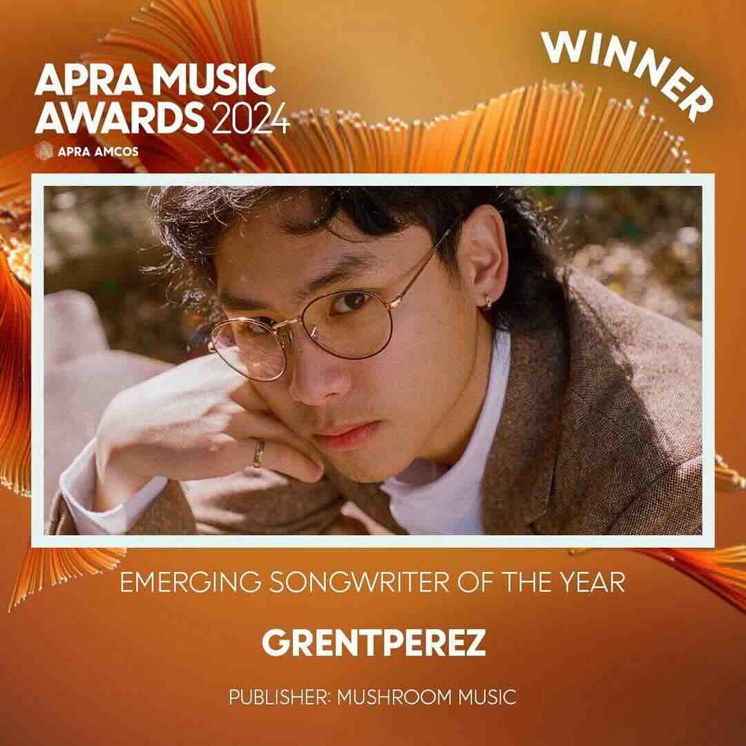 grentperez wins APRA's Emerging Songwriter of the Year 2024 Award  — Fast Friends