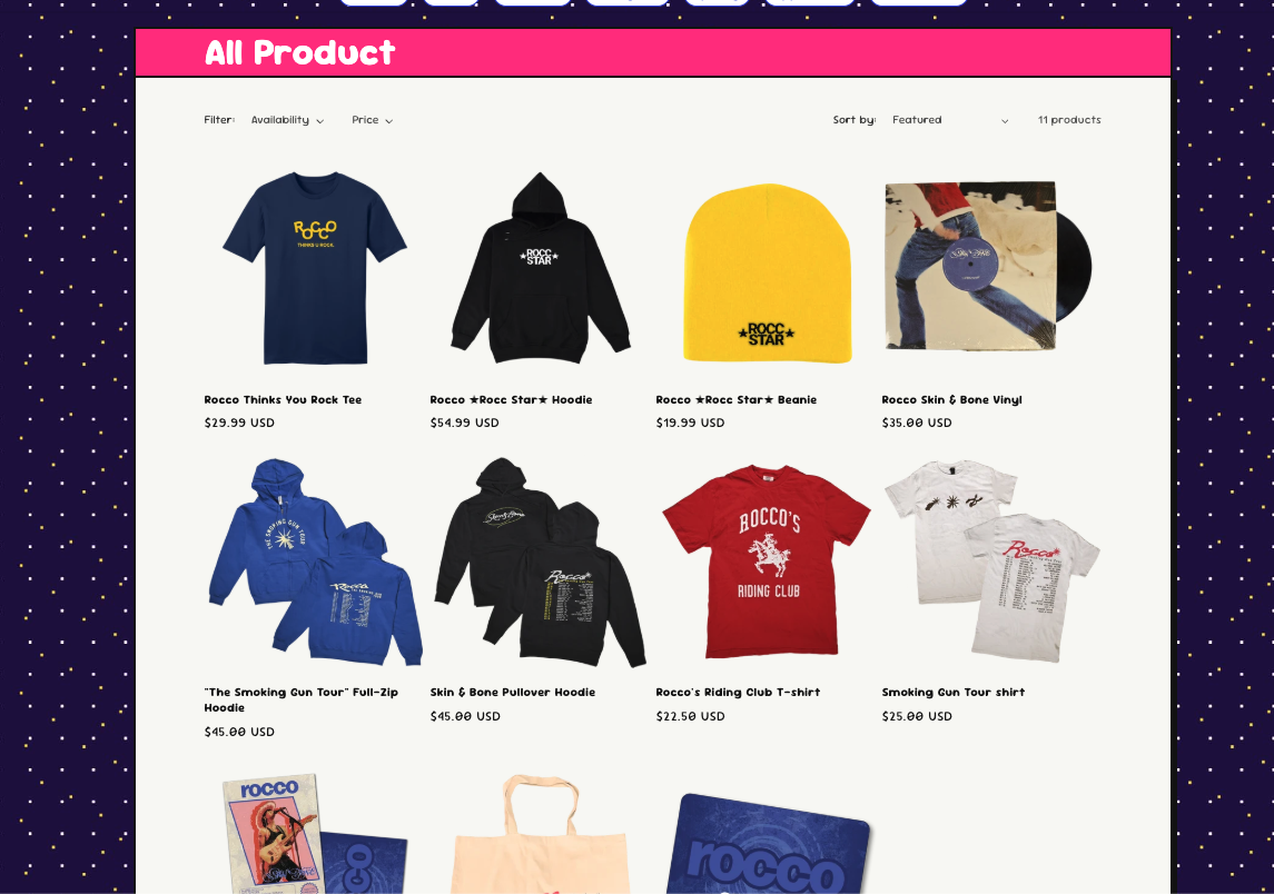 Rocco opens his merch store with ‘rocco thinks u rock’ — Fast Friends