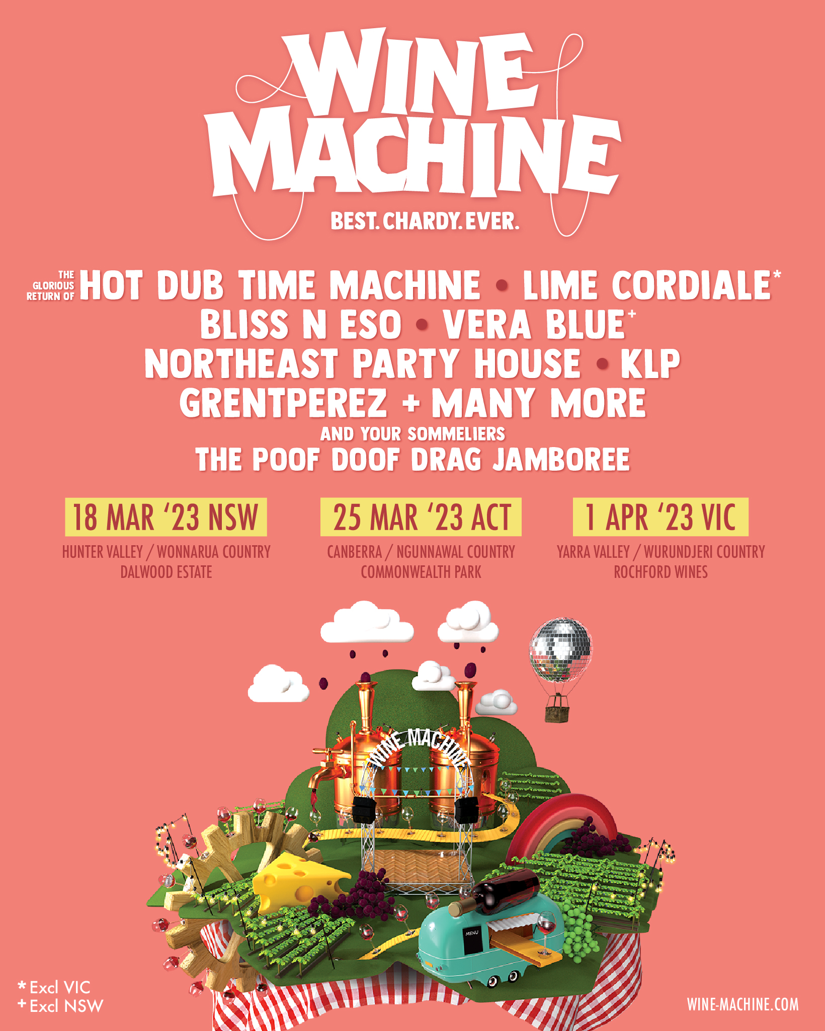 grentperez added to the line up of Wine Machine 2023 (AUS) — Fast Friends