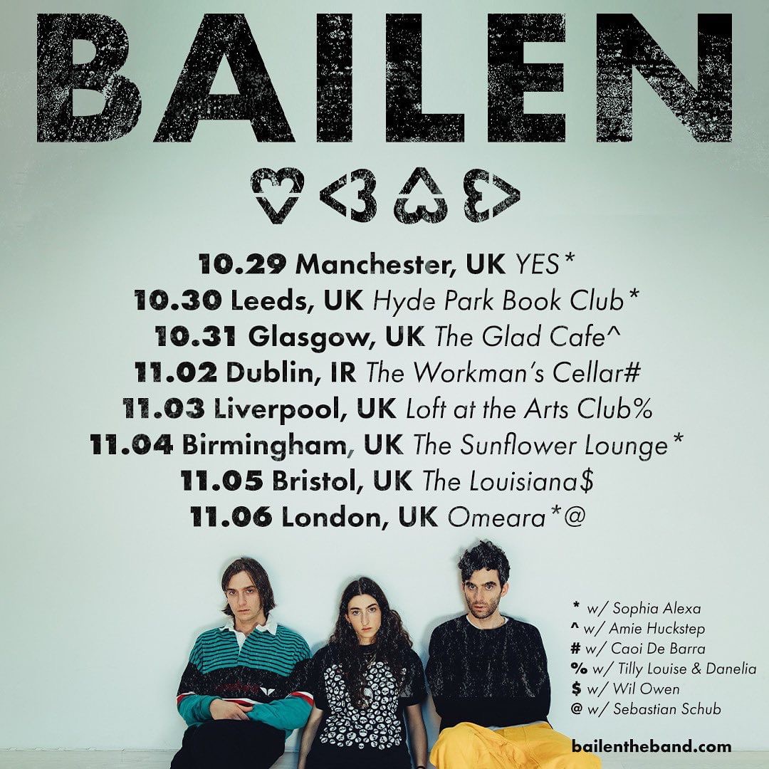 Sophia Alexa announced as the support for Bailen on 4 of their UK tour dates  — Fast Friends