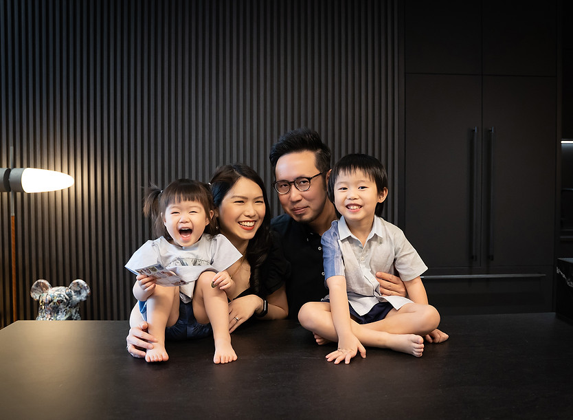 Dark Japanese interior design by Studio Metanoia, showcasing contemporary elements in a Singapore condominium